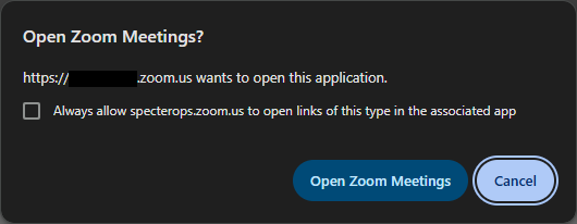 Popup alert